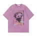 Portrait print embellishing short sleeves Portrait print embellishing short sleeves