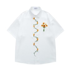 Sunflower Embroidered Short Sleeve