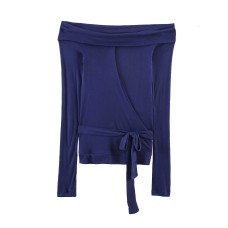 Spicy girl's one shoulder bow top