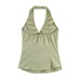 Hot girl double breasted halter neck sleeveless top