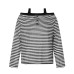 Stripe Off-Shoulder Cover-Up for Women,Loose and Slimming Lightweight Sun Protection
