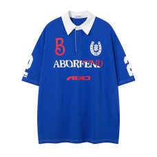 Short sleeves with alphanumeric printing