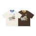 Wave Point Dog Illustration Short Sleeve