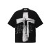 Wear and tear cross shaped short sleeves