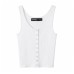 Hot girl ribbed knitted sleeveless top