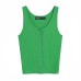 Hot girl ribbed knitted sleeveless top