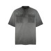 Washed and worn gradient short sleeves