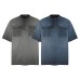 Washed and worn gradient short sleeves
