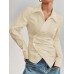 Irregular collar tied top