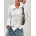 Irregular collar tied top