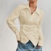 Irregular collar tied top