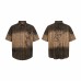 Gradient plaid thorn short sleeved shirt