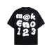 Polka dot letter short sleeved shirt