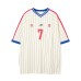 Striped football jersey short sleeved