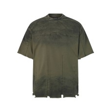 Vintage gradient fringed short sleeves