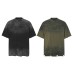 Vintage gradient fringed short sleeves