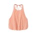 Spicy girl plaid neck hanging collar balloon top Spicy girl plaid neck hanging collar balloon top