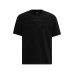 Pure Cotton Patchwork Stud Embroidery Print Black Short Sleeve Men