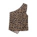 Spicy girl irregular leopard print sloping shoulder sleeveless top Spicy girl irregular leopard print sloping shoulder sleeveless top