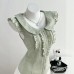 Pleated slim fit top