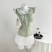 Pleated slim fit top