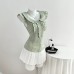 Pleated slim fit top
