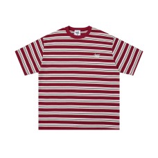Simple colored striped short sleeved shirt Simple colored striped short sleeved shirt