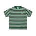 Simple colored striped short sleeved shirt