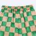 Minimalist style ramie checkered wide leg pants Minimalist style ramie checkered wide leg pants
