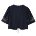 Flower Embroidered Short Top