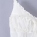 Black fungus trimmed small suspender sleeveless top