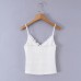 Black fungus trimmed small suspender sleeveless top