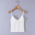 Black fungus trimmed small suspender sleeveless top