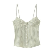 Striped tight corset camisole top