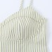 Striped tight corset camisole top