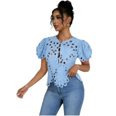 Solid color women's top