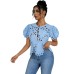 Solid color women's top