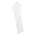 Asymmetric pleated top with light mature style