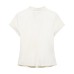 Hollow out slim fit slit polka dot top