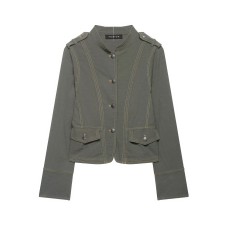 Street thread trimming short jacket