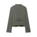 Street thread trimming short jacket