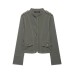 Street thread trimming short jacket