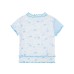 Sweet Style Cartoon Graffiti Mesh T-Shirt Color-Blocked Plaid Ruffle Trim Fitted Bodysuit