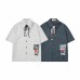 Cashew flower bead tie short sleeved shirt