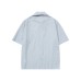 Plaid bow tie embroidered letter short sleeved shirt