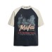City silhouette vintage short sleeves