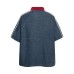 Used washed denim short sleeves