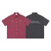 Embroidered short sleeves with lettering slogans