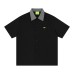 Embroidered letters contrasting colors short sleeves
