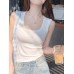Cherry Red Square Neck Crop Top for Women
